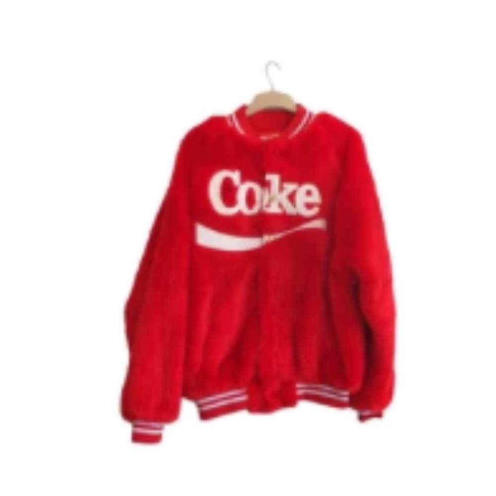 COCA COLA RED FUR JACKET